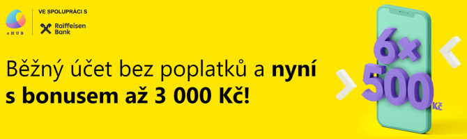 Get a 3000 CZK financial reward with a new current account at Raiffeisenbank