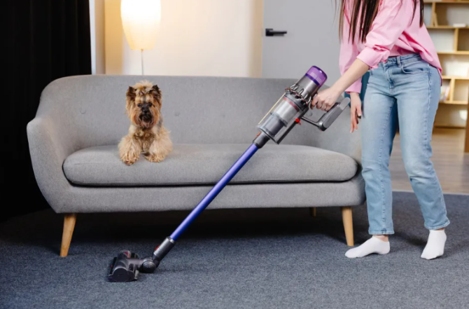 Detailed view of premium cordless vacuums from the Dyson store offer